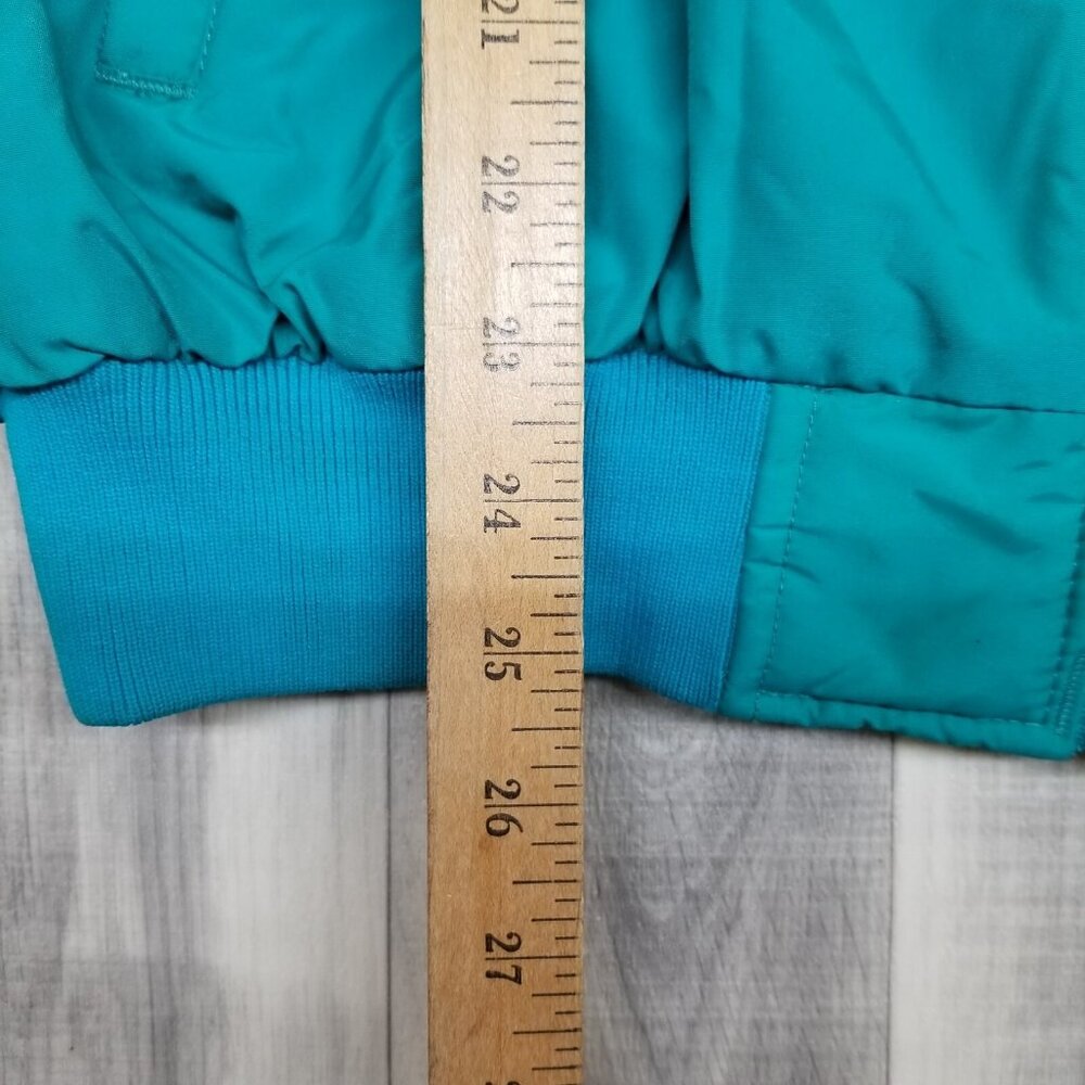 ✅Mens L VTG Columbia Jacket Teal Fleece Lined Retro Y2K Winter Ski Coat *STAIN - Picture 11 of 15